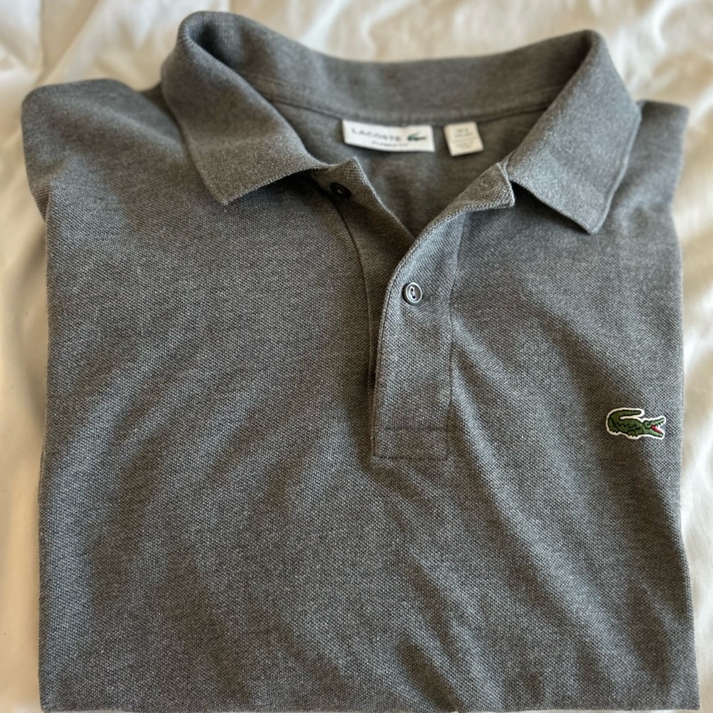 Lacoste Men's Gray Polo Shirt Men’s 4 XL
